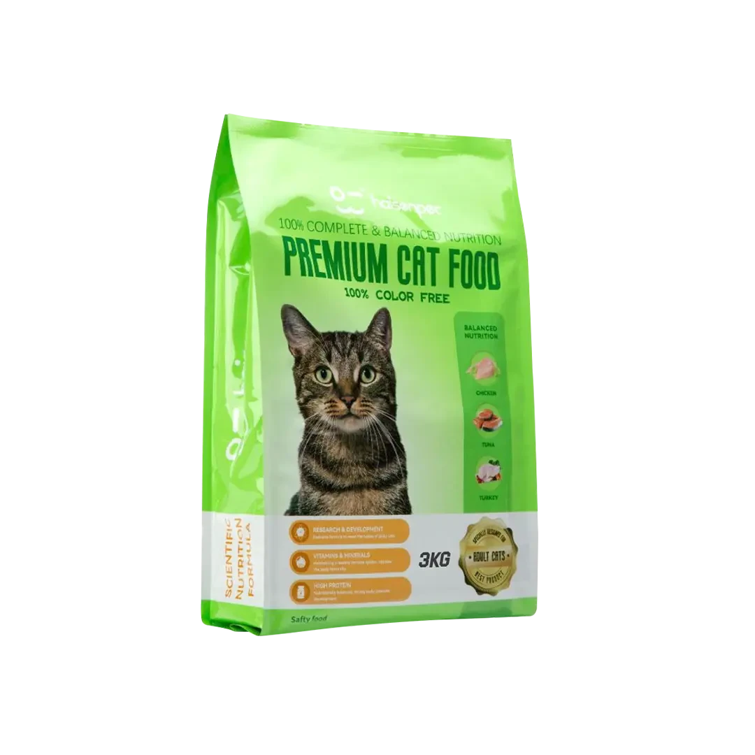 Haisenpet Premium Adult Cat Food Chicken, Tuna & Turkey - 3kg Pack