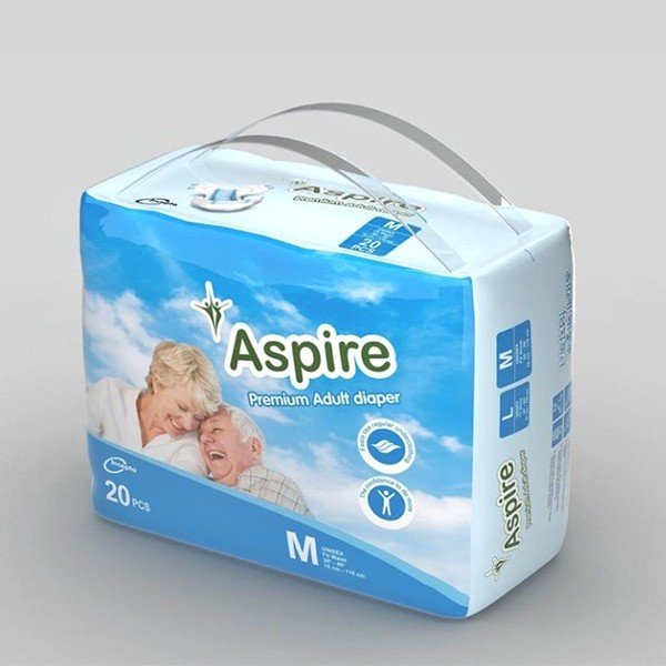 Aspire Adult Diaper Belt M 8'S Pack Diaper - (Size-M)