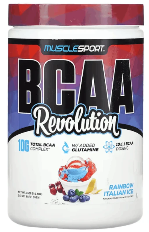 Muscle Sport BCAA Revolution 450gm (Rainbow Italian Ice))