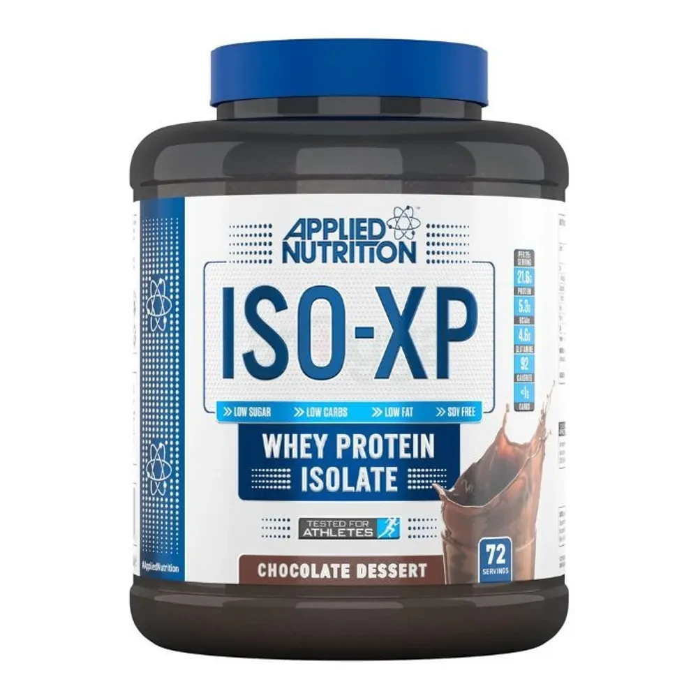 Applied Nutrition ISO XP Whey Isolate - Pure Whey Protein Isolate Powder ISO-XP, ISO Whey Premium with Glutamine and BCAAs (1.8kg - 72 Servings) (Chocolate Dessert, 1.8 KG)