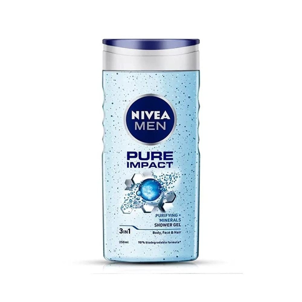 NIVEA MEN Shower Gel Pure Impact 250ml Shower Gel - (250ml)