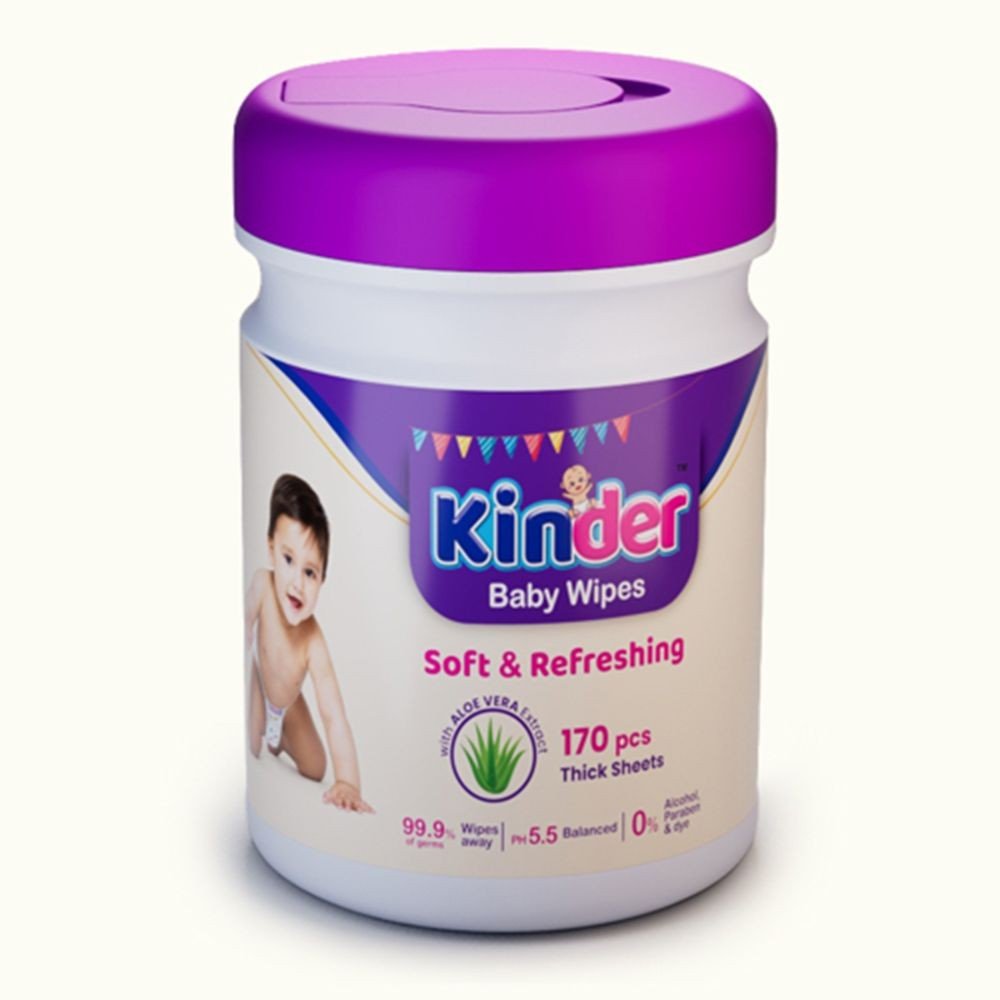 Kinder Baby Wet Wipes 170'S (Jar)