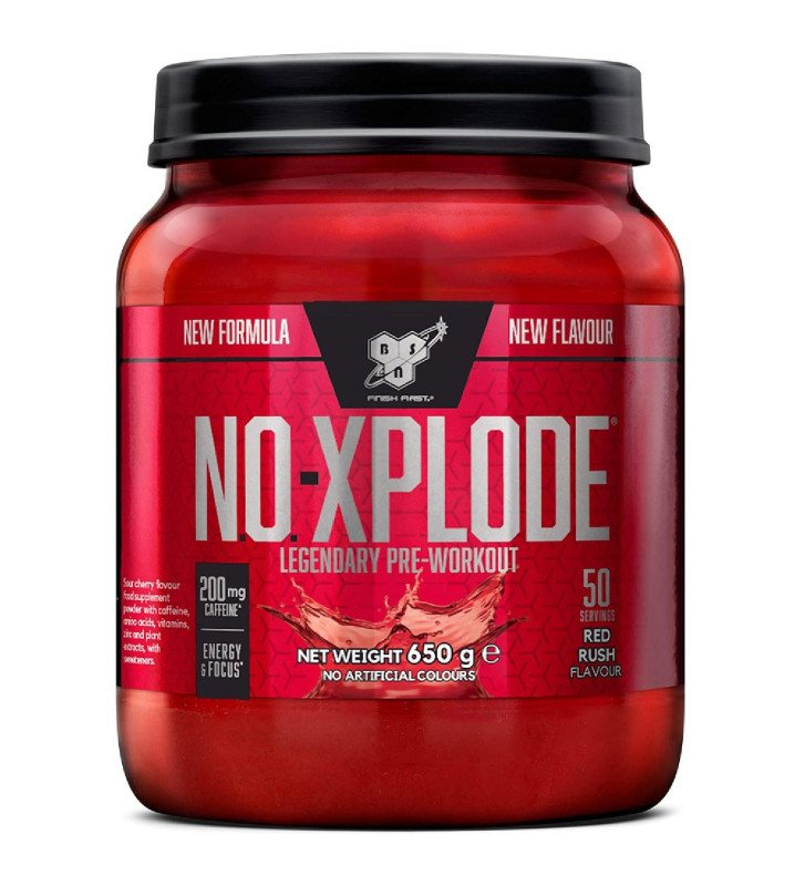 BSN N.O.-XPLODE Pre Workout Powder, Energy Supplement for Men and Women with Creatine and Beta-Alanine, Flavor: Fruit Punch, 30 Servings