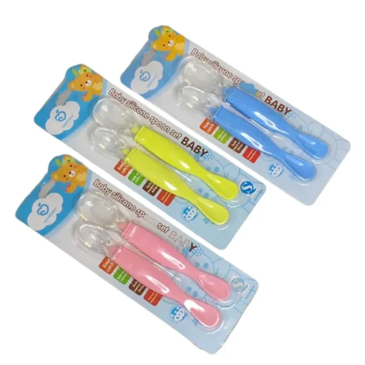 Apple Bear Baby Silicone Spoon Set