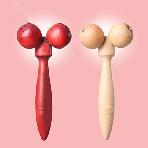 Drop Shipping Wooden Thin Face Roller V Face Massager Thin Face Instrument To Double Chin Lean Muscle 3D Massage Ball