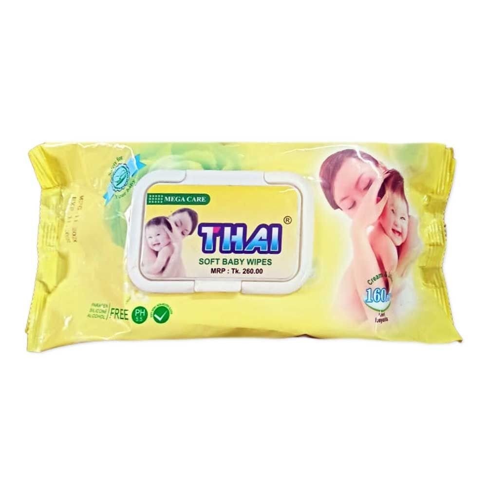 Thai Wet Wipes For Baby Moist Tissue 160'S Pack