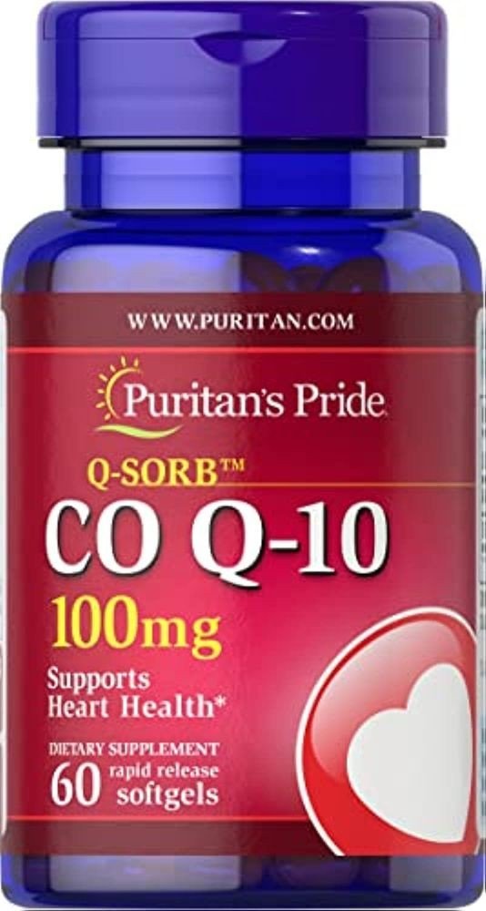 Puritan's Pride Co Q-10 Supports Heart Health 60 Capsules (1 Box)