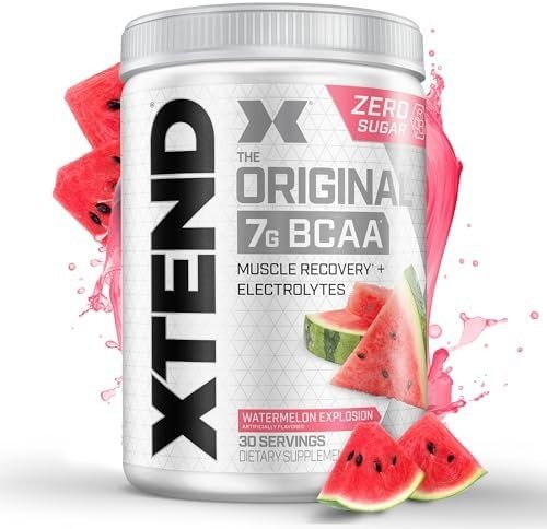 Xtend Original BCAA Powder (Watermelon Explosion) - Sugar Free Workout Muscle Recovery Drink With 7g BCAA, | Amino Acid Supplement With L Glutamine & Electrolytes - 375 Gms (30 Servings)